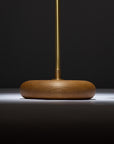 Globe Smoked Oak Pebble Table Lamp