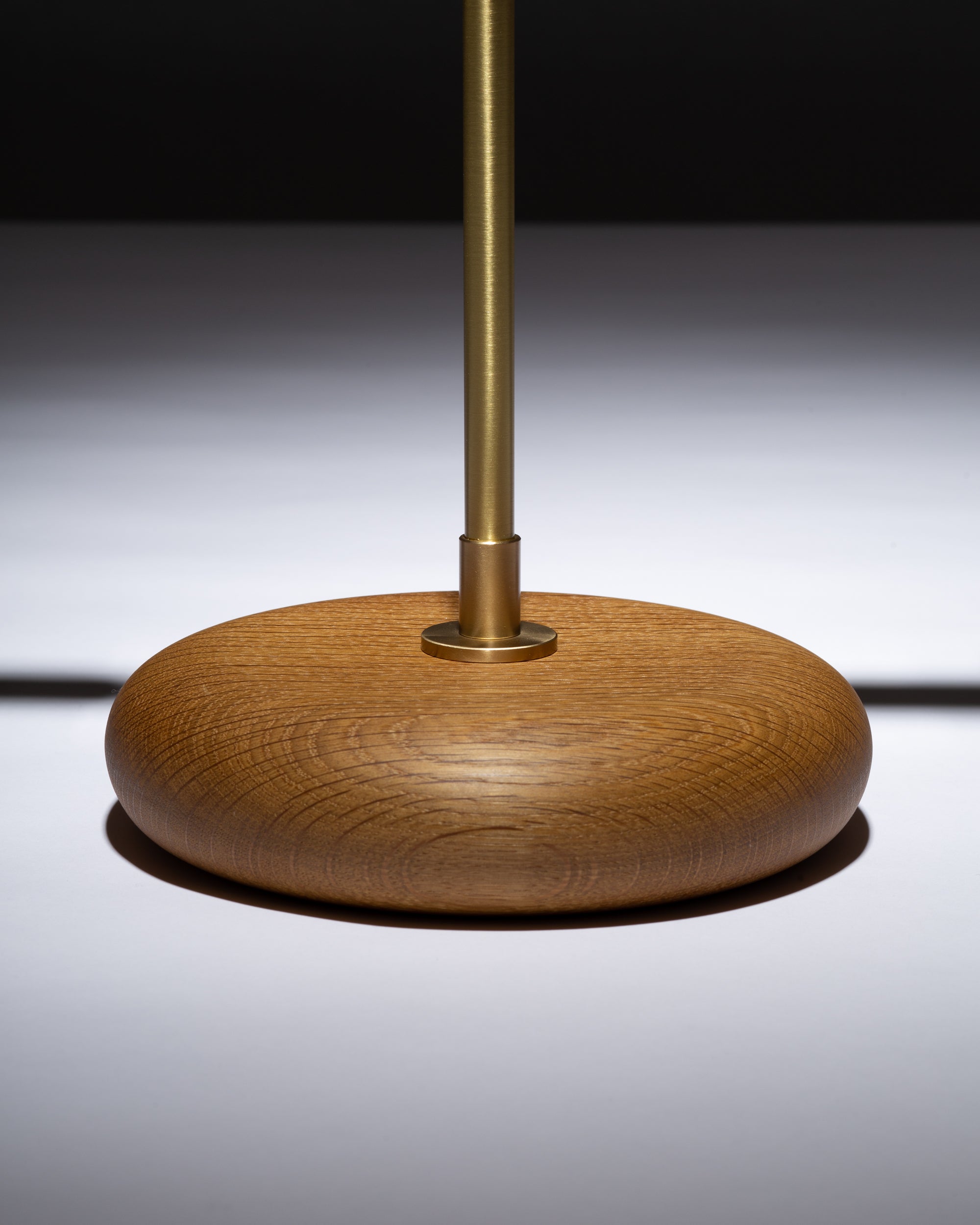 Globe Smoked Oak Pebble Table Lamp