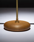 Globe Smoked Oak Pebble Table Lamp