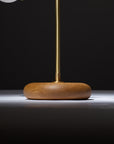 Globe Smoked Oak Pebble Table Lamp