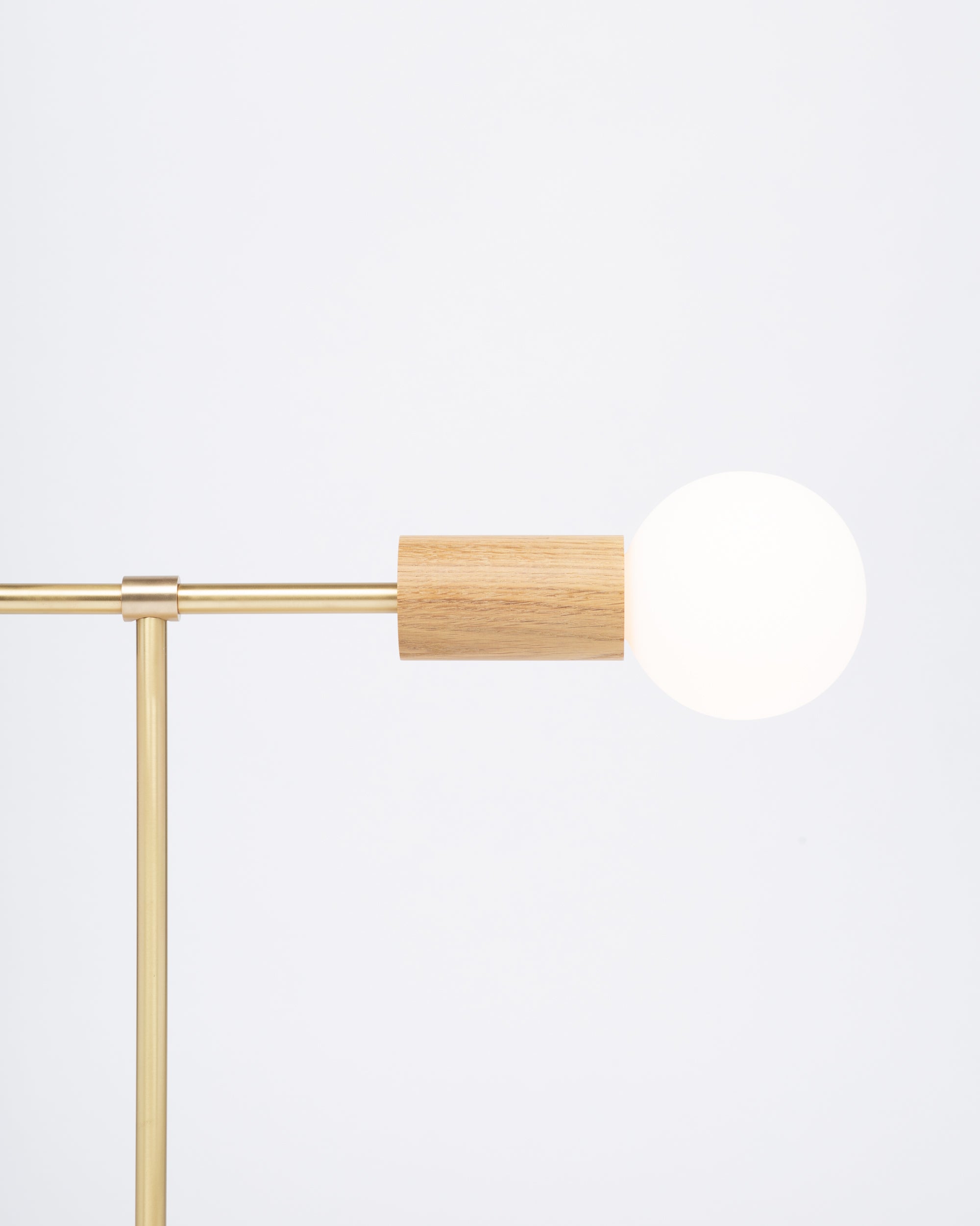 Oslo Double Sphere Dim to Warm Oak Table Lamp