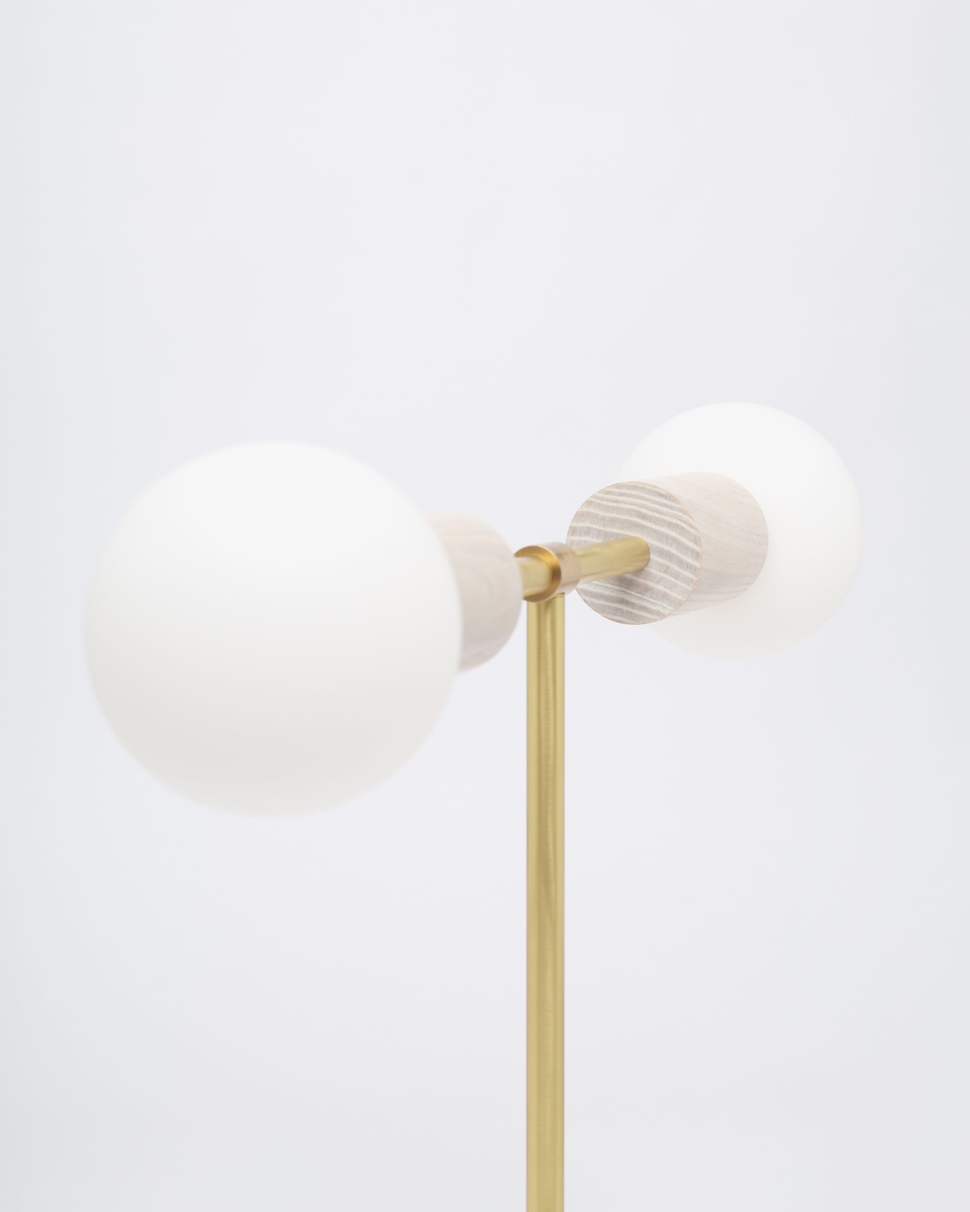 Oslo White Ash Double Sphere Dim To Warm Table Lamp