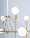 Six Arm Eighteen Sphere Lobby Chandelier