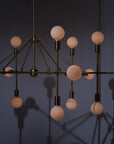 Six Arm Eighteen Sphere Lobby Chandelier