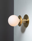 Sphere Disc Flush Mount Wall Sconce