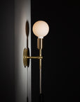Sphere Stem Wall Mount Sconce Integrated Dimmer