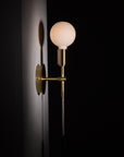 Sphere Stem Wall Mount Sconce Integrated Dimmer