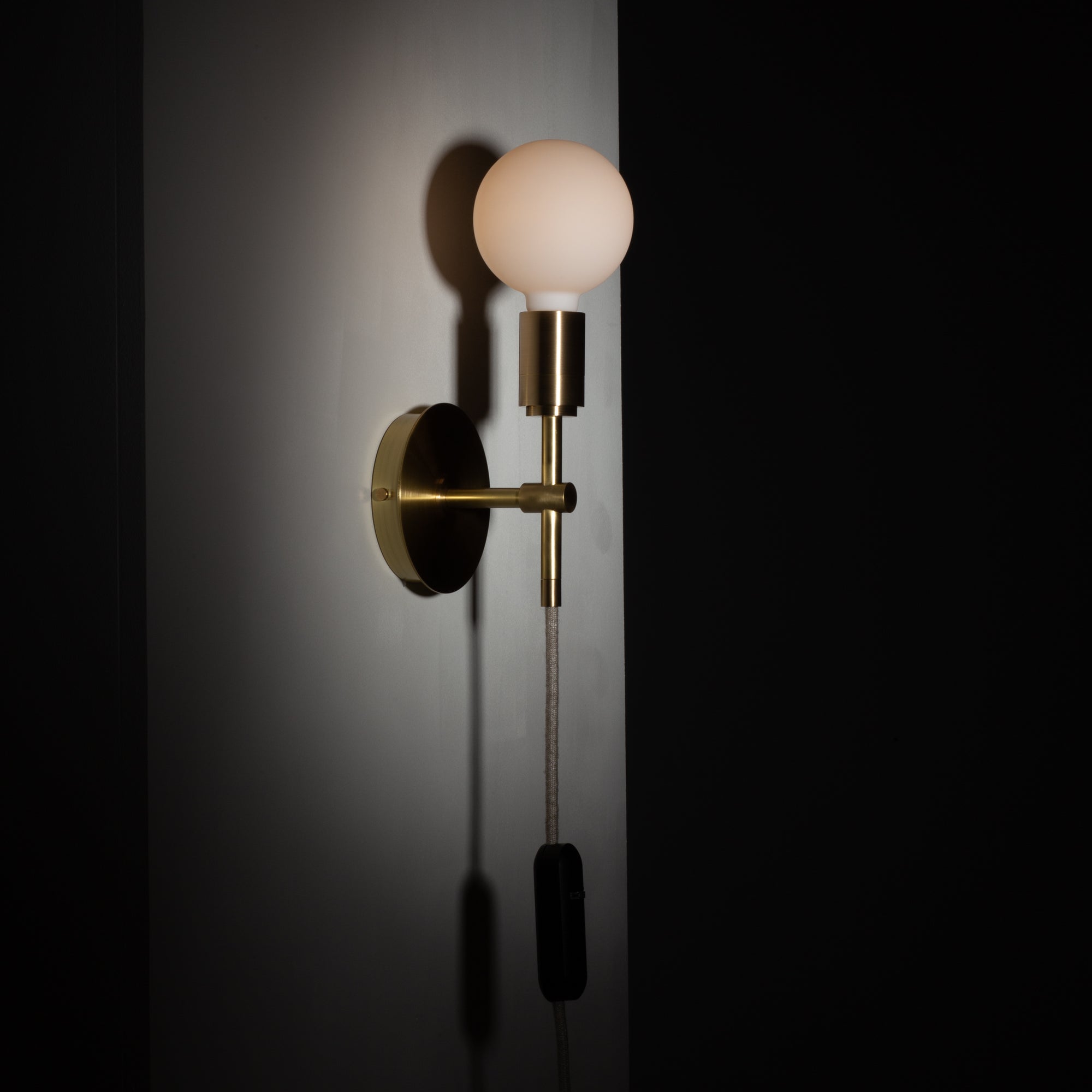 Sphere Stem Wall Mount Sconce Integrated Dimmer