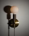 Sphere Stem Wall Mount Sconce Integrated Dimmer