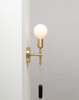 Sphere Stem Wall Mount Sconce Integrated Dimmer