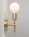 Sphere Stem Wall Mount Sconce Integrated Dimmer