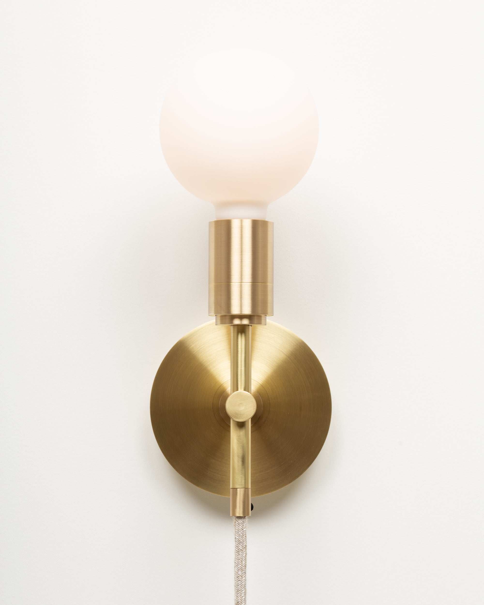 Sphere Stem Wall Mount Sconce Integrated Dimmer