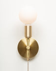 Sphere Stem Wall Mount Sconce Integrated Dimmer