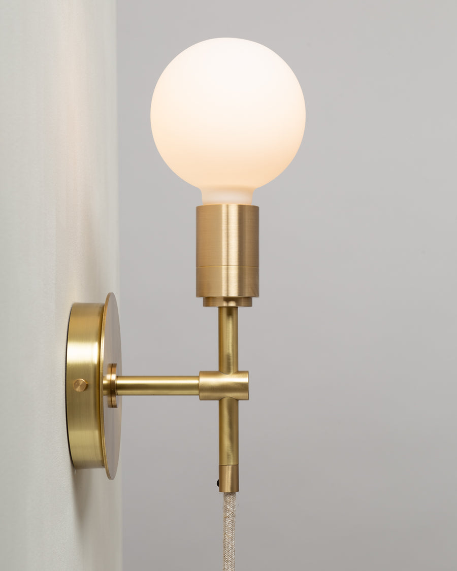 Sphere Stem Wall Mount Sconce Integrated Dimmer