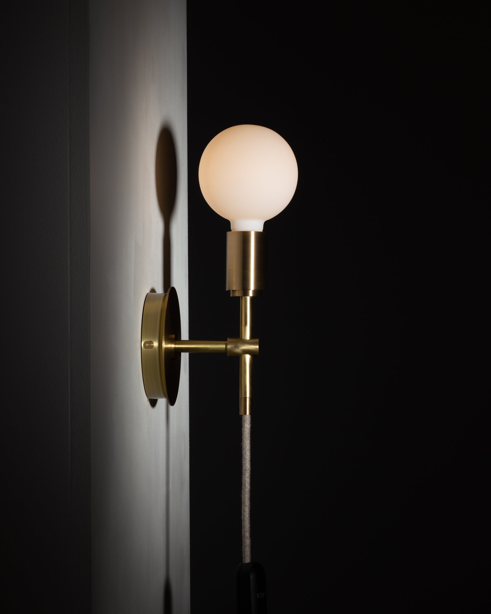 Sphere Stem Wall Mount Sconce Integrated Dimmer