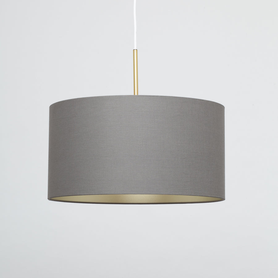 STORM GREY LINEN CHAMPAGNE LINING LAMPSHADE
