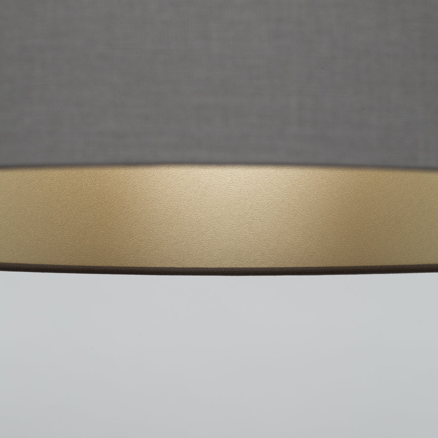 STORM GREY LINEN CHAMPAGNE LINING LAMPSHADE