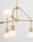 Three Arm Six Sphere Chandelier