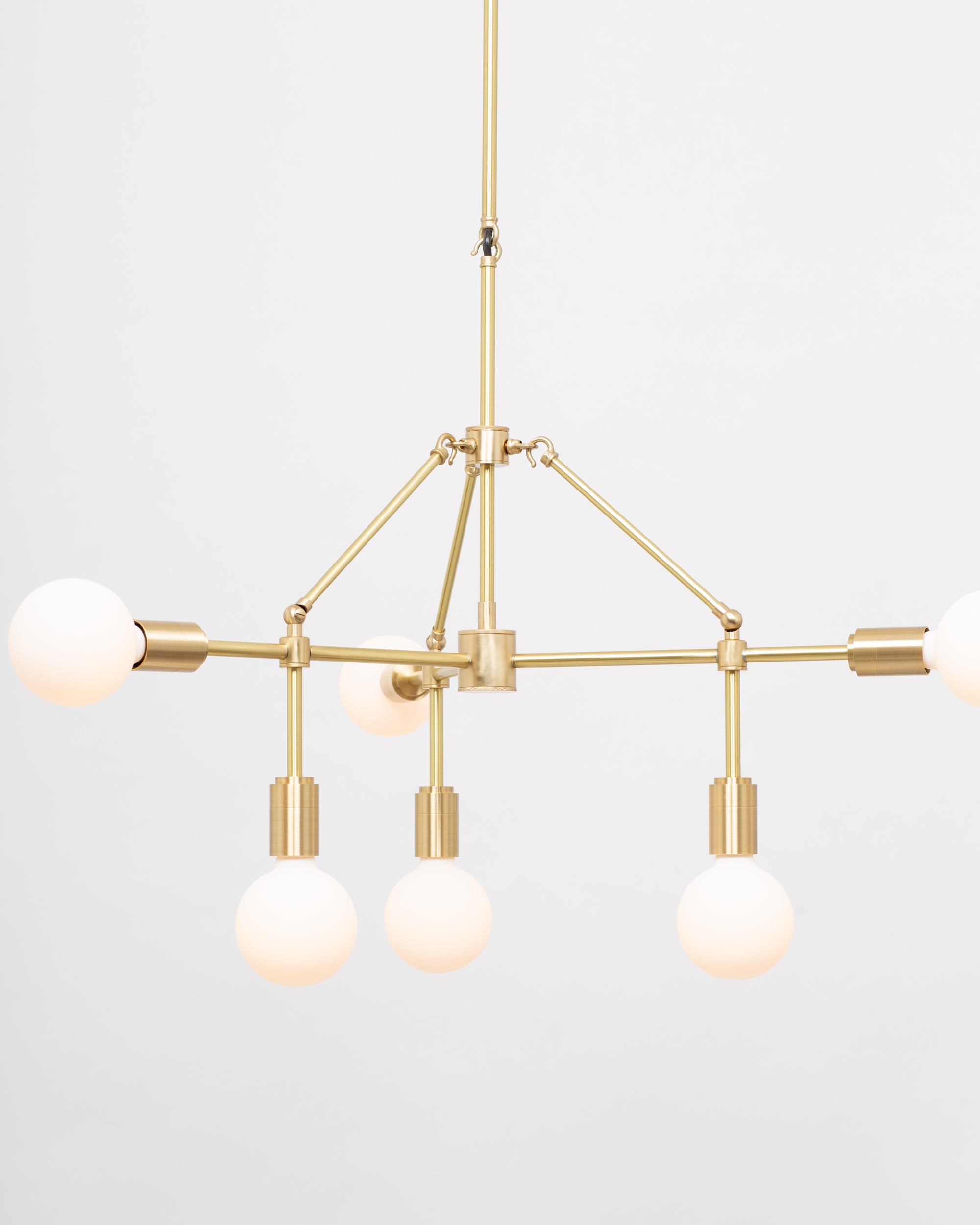 Three Arm Six Sphere Chandelier