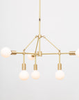 Three Arm Six Sphere Chandelier