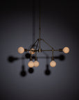 Three Arm Six Sphere Chandelier