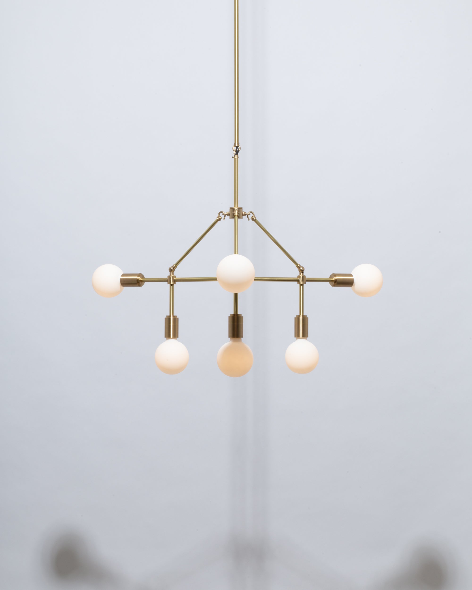 Three Arm Six Sphere Chandelier