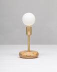 Walnut Mini Pebble Disc Sphere Table Lamp