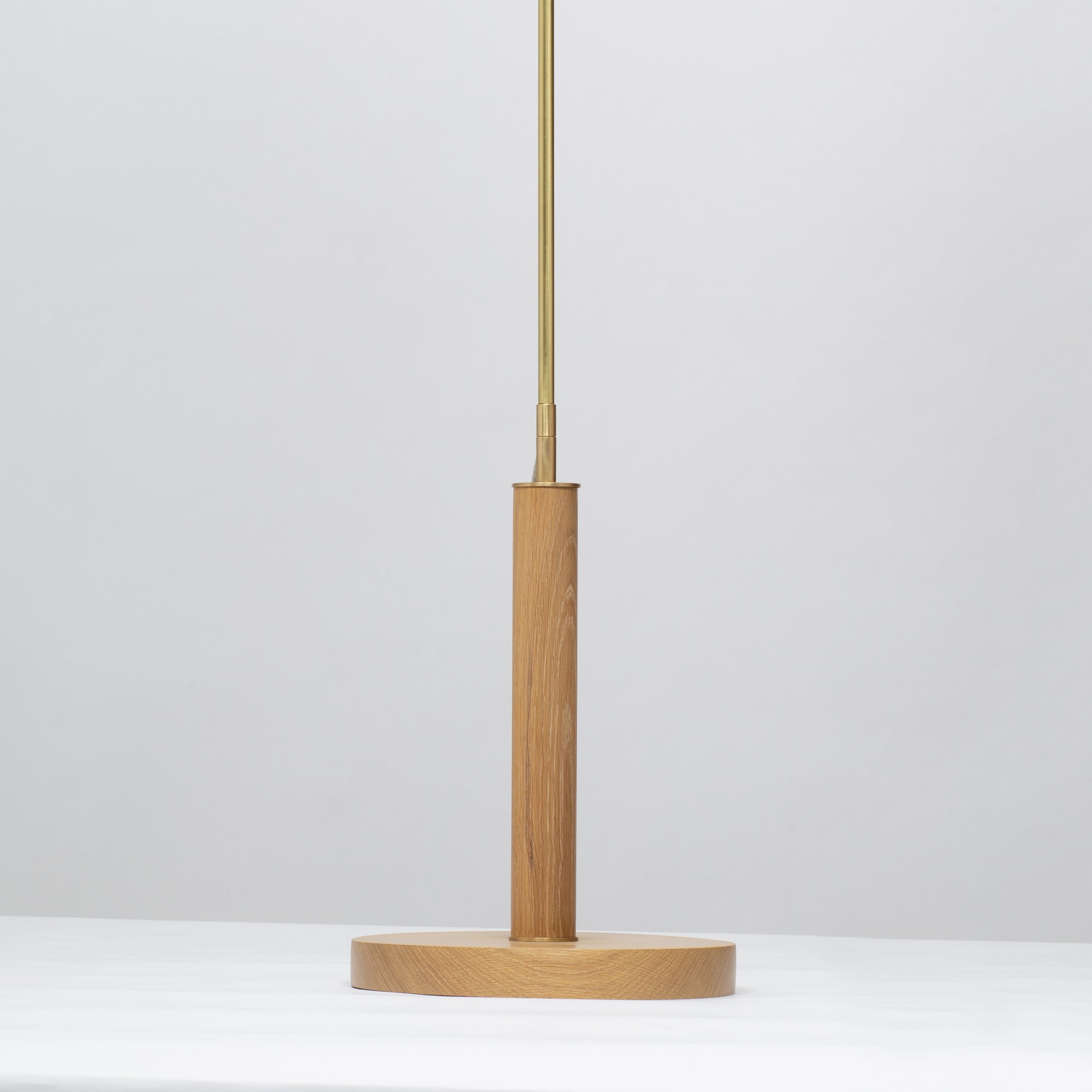 AVOCADO SATIN SILK OAK FLOOR LAMP