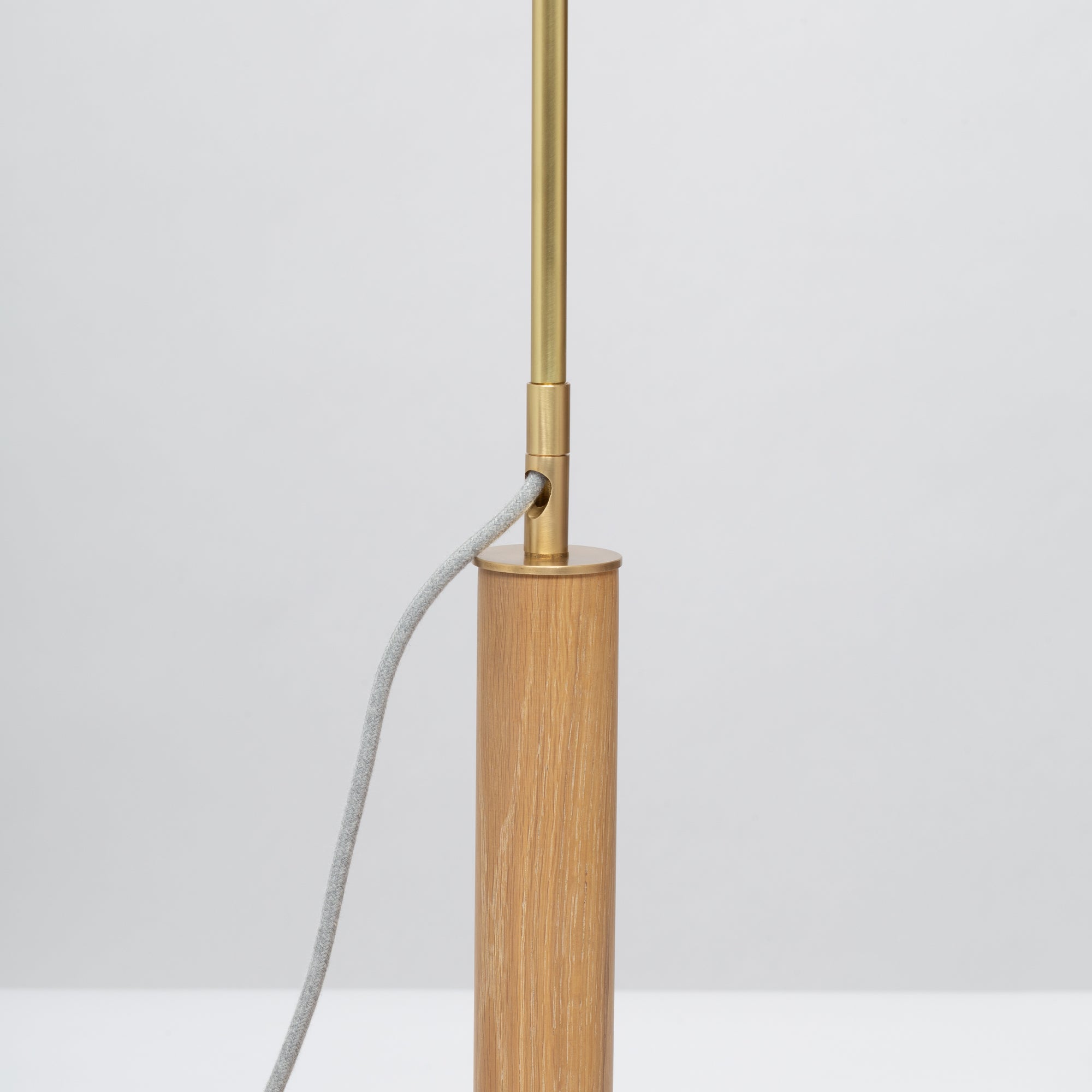 AVOCADO SATIN SILK OAK FLOOR LAMP