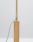 AVOCADO SATIN SILK OAK FLOOR LAMP