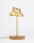 Double Dome Oak Dim to Warm Table Lamp