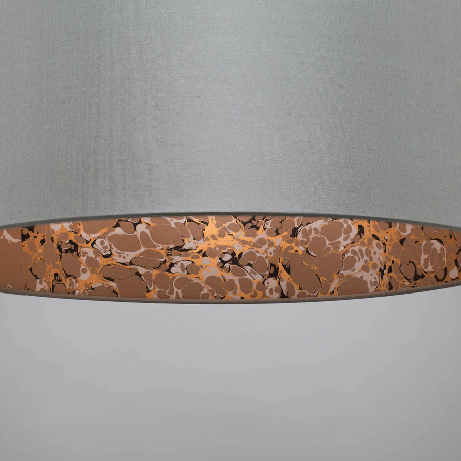 Dove grey copper marble lampshade