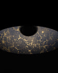 Ink Navy Blue Silk Gold Space Marble Lampshade
