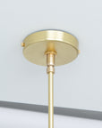 Large Matte Sphere Brass Pendant