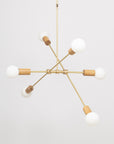 Oslo Six Sphere Dim to Warm Articulating Oak Pendant