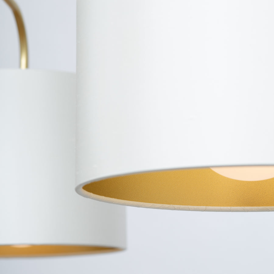 Porcelain Silk Gold Lining Lampshade