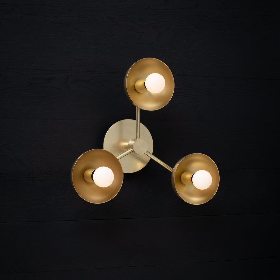 Triple Half Cup Dome Wall Sconce Tala Sphere I