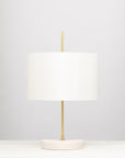 Porcelain Silk White Ash Table Lamp