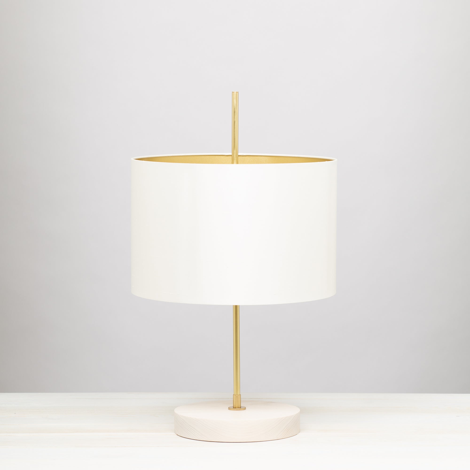 Porcelain Silk White Ash Table Lamp