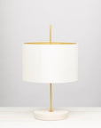 Porcelain Silk White Ash Table Lamp