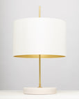 Porcelain Silk White Ash Table Lamp