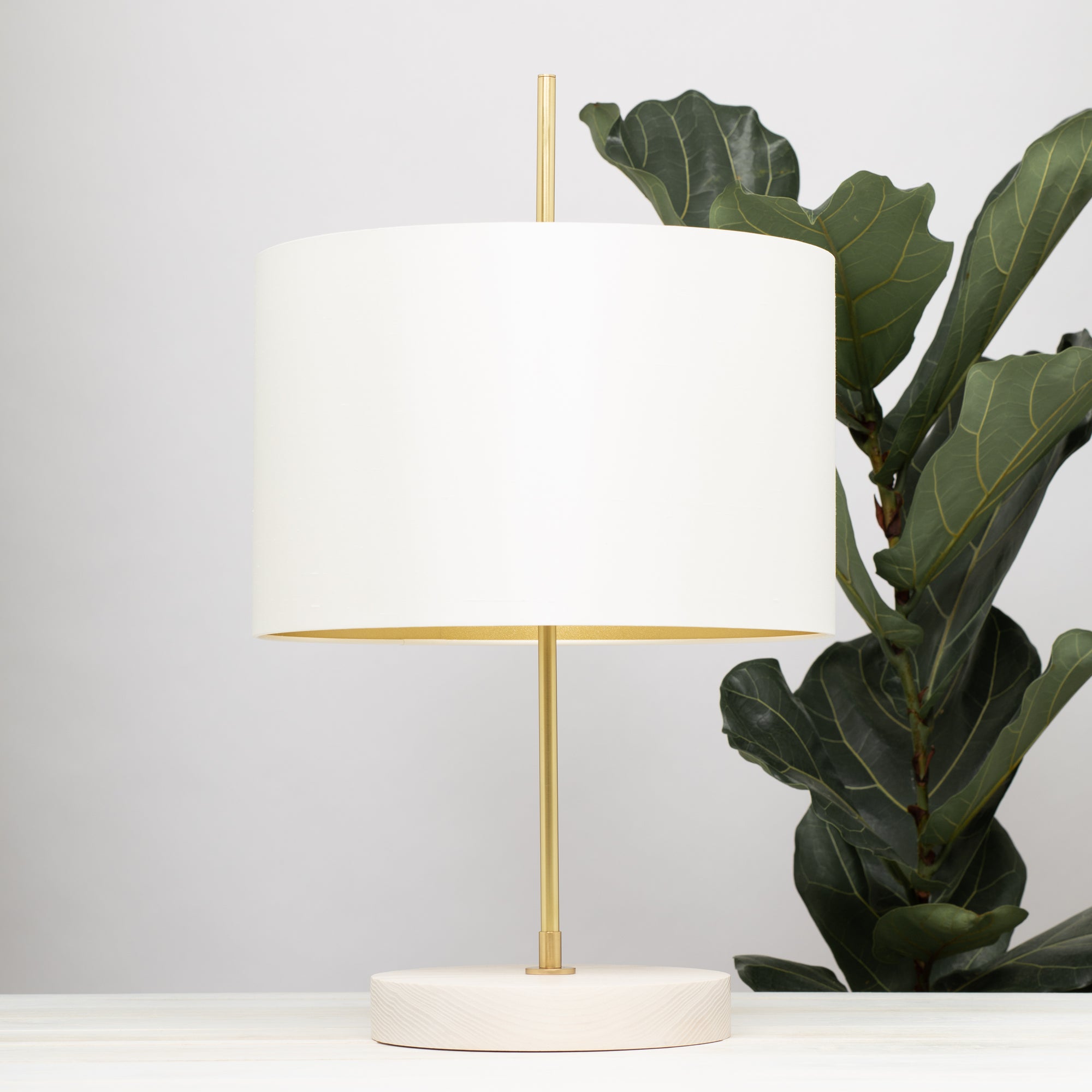 Porcelain Silk White Ash Table Lamp