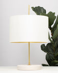 Porcelain Silk White Ash Table Lamp