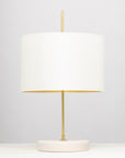 Porcelain Silk White Ash Table Lamp